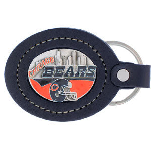 Chicago Bears Large Leather Key Chain