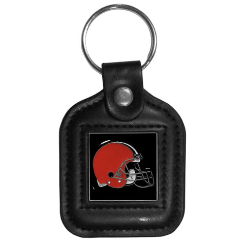 Cleveland Browns   Square Leatherette Key Chain 