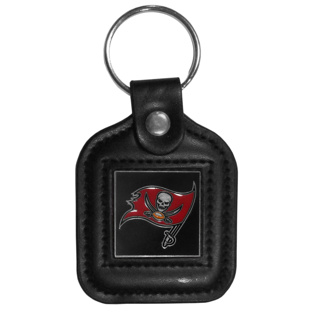 Tampa Bay Buccaneers Square Leather Key Chain