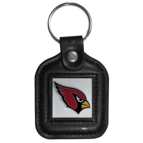 Arizona Cardinals Square Leather Key Chain