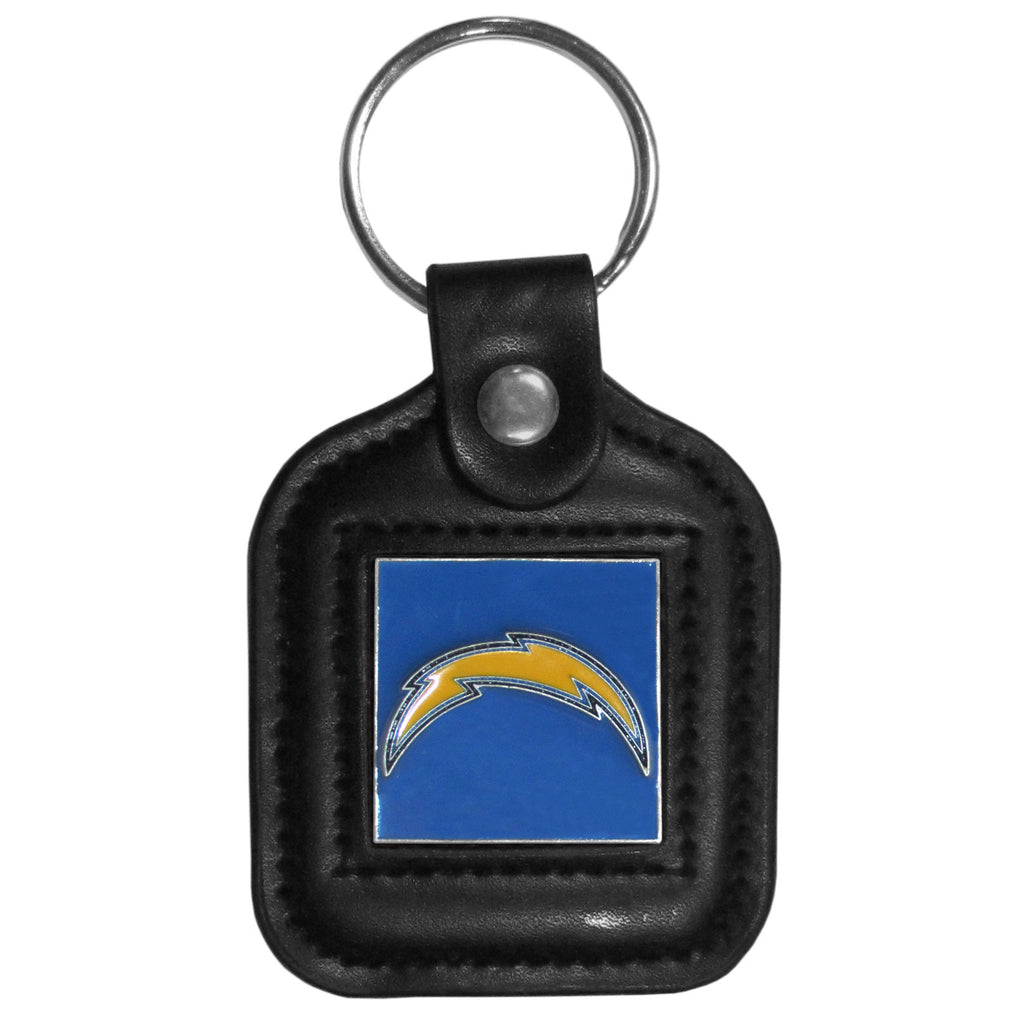 Los Angeles Chargers   Square Leatherette Key Chain 