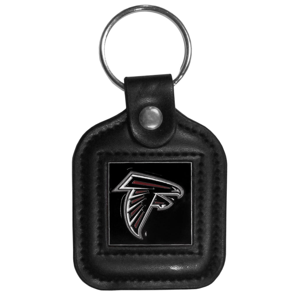 Atlanta Falcons Square Leather Key Chain