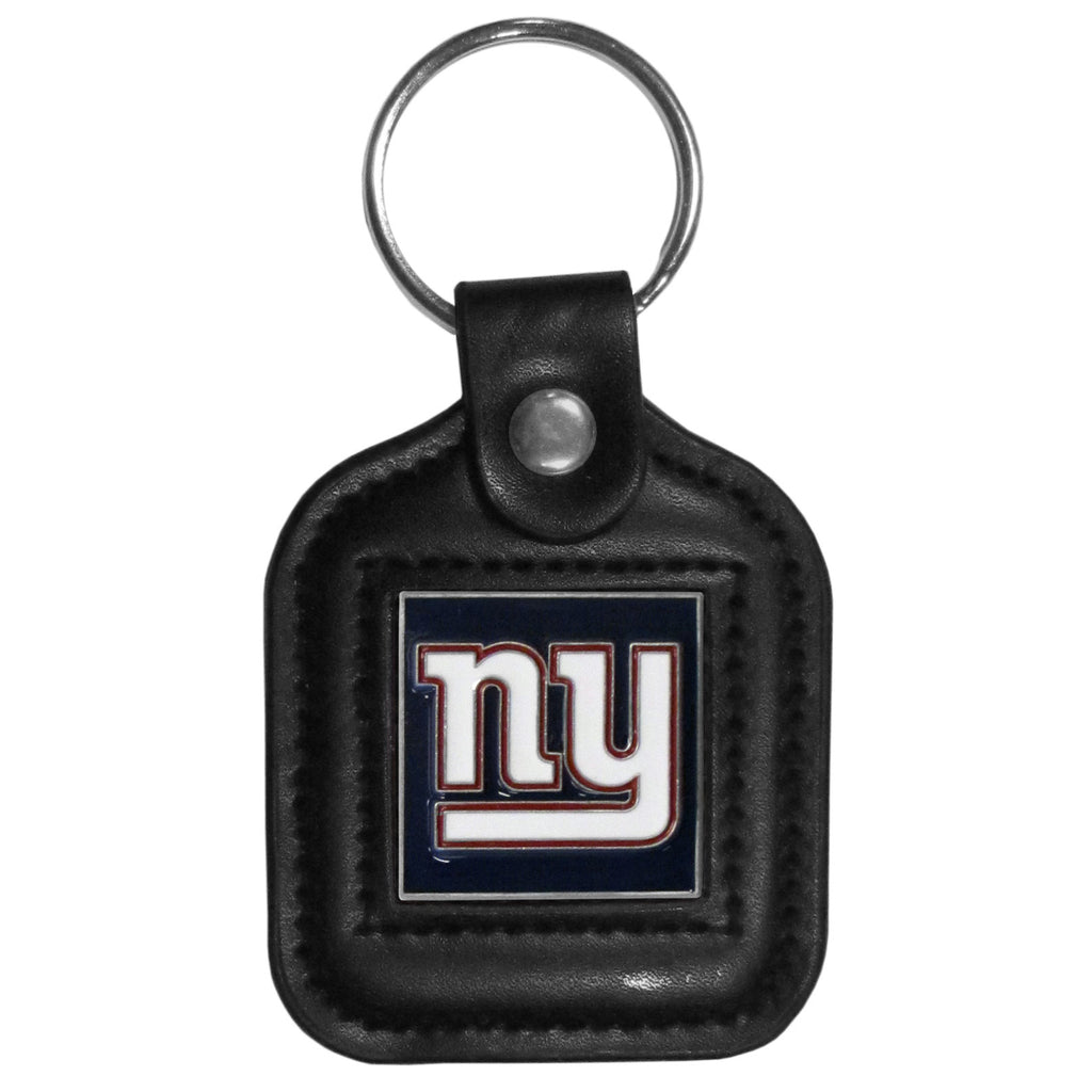 New York Giants   Square Leatherette Key Chain 