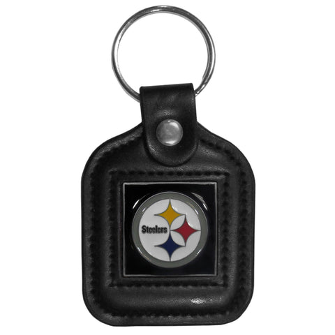Pittsburgh Steelers   Square Leatherette Key Chain 
