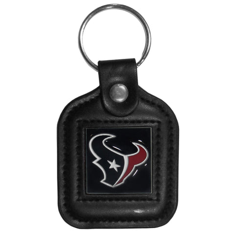 Houston Texans   Square Leatherette Key Chain 