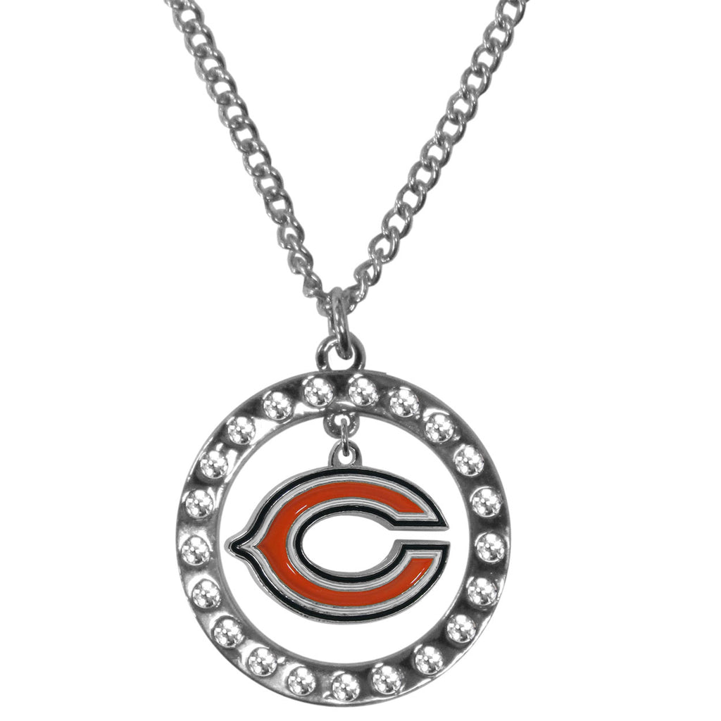 Chicago Bears Rhinestone Hoop Necklaces