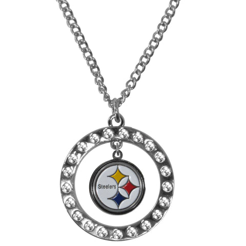 Pittsburgh Steelers Rhinestone Hoop Necklaces