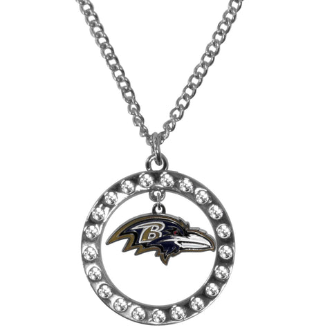 Baltimore Ravens Rhinestone Hoop Necklaces