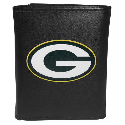 Green Bay Packers Leather Trifold Wallet, Large Logo