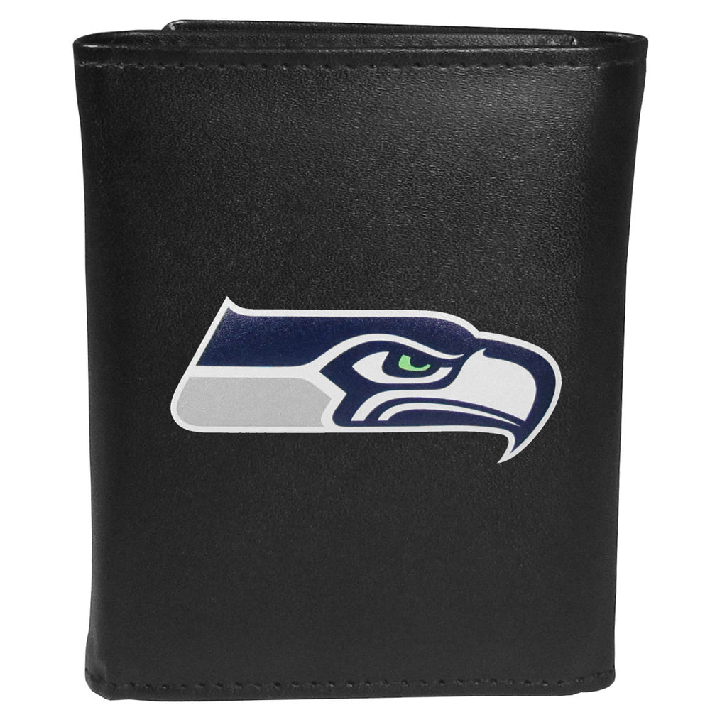 Seattle Seahawks Leather Trifold Wallet, Large Logo
