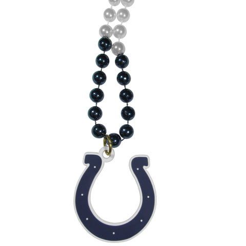 Indianapolis Colts Mardi Gras Bead Necklace