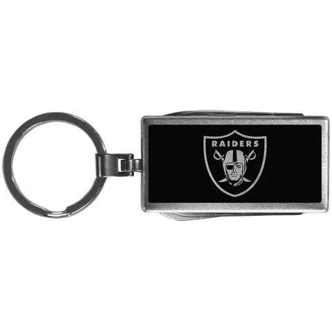 Oakland Raiders   Multi tool Key Chain Black 