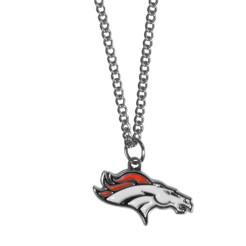 Denver Broncos   Chain Necklace with Small Charm 
