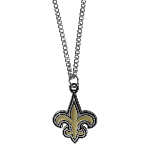 New Orleans Saints   Chain Necklace with Small Charm 