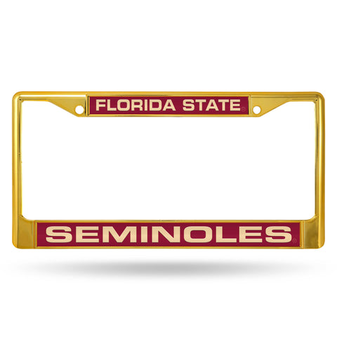 Florida State Seminoles Laser Colored Chrome License Frame