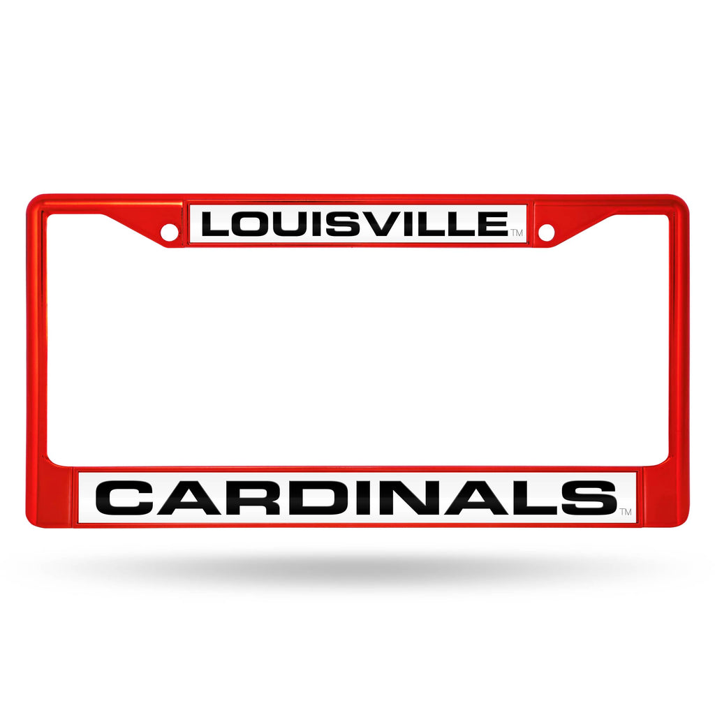 Louisville Cardinals Laser Colored Chrome License Frame