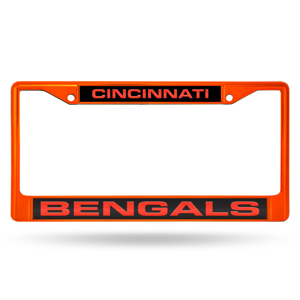 Cincinnati Bengals Laser Colored Chrome License Frame