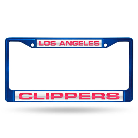 Los Angeles Clippers Laser Colored Chrome License Frame