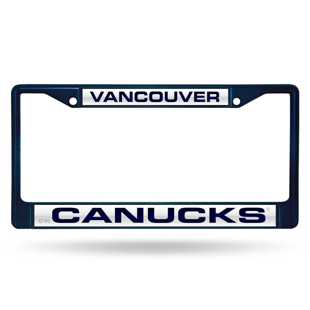 Vancouver Canucks Laser Colored Chrome License Frame