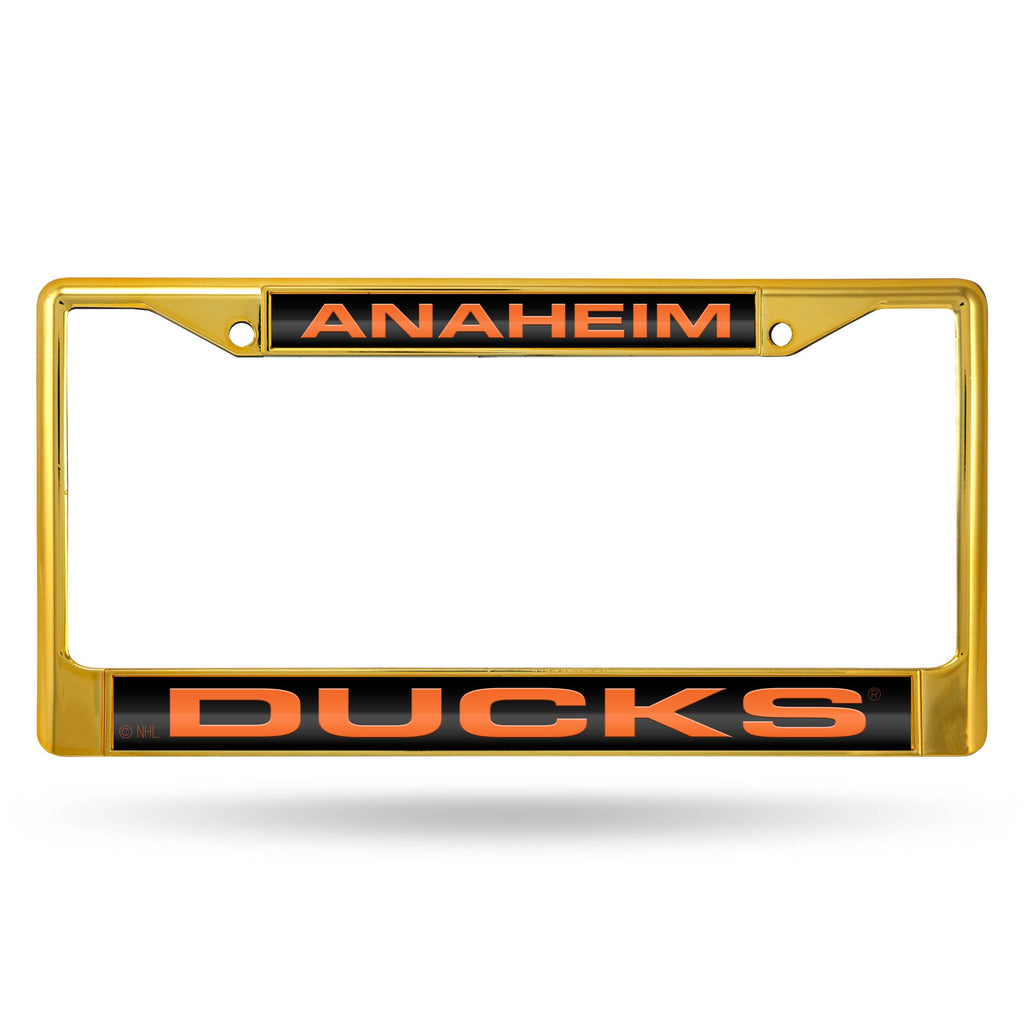 Anaheim Mighty Ducks Laser Colored Chrome License Frame