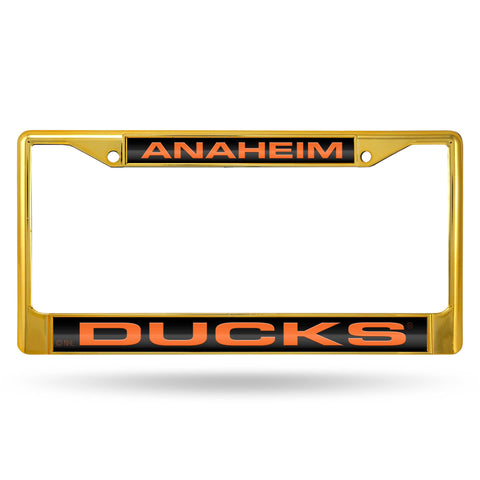 Anaheim Mighty Ducks Laser Colored Chrome License Frame