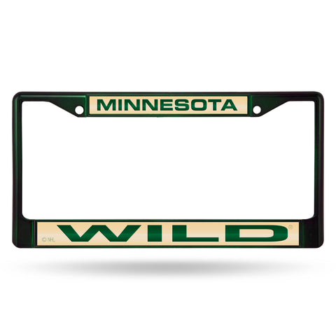 Minnesota Wild Laser Colored Chrome License Frame