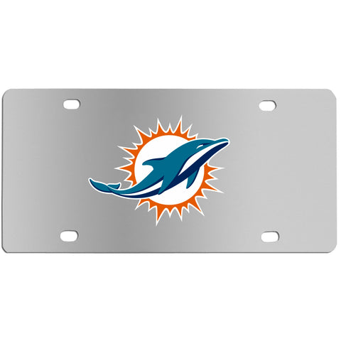 Miami Dolphins Steel License Plate - Wall Plaque