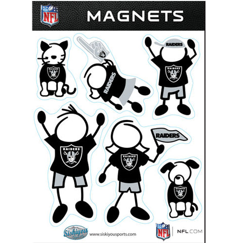 Oakland Raiders Family Magnet Set