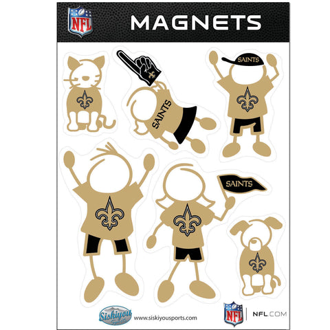 New Orleans Saints Family Magnet Set