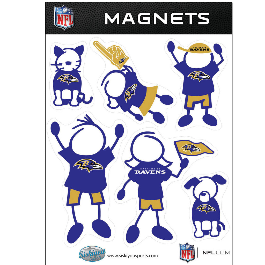 Baltimore Ravens Family Magnet Set