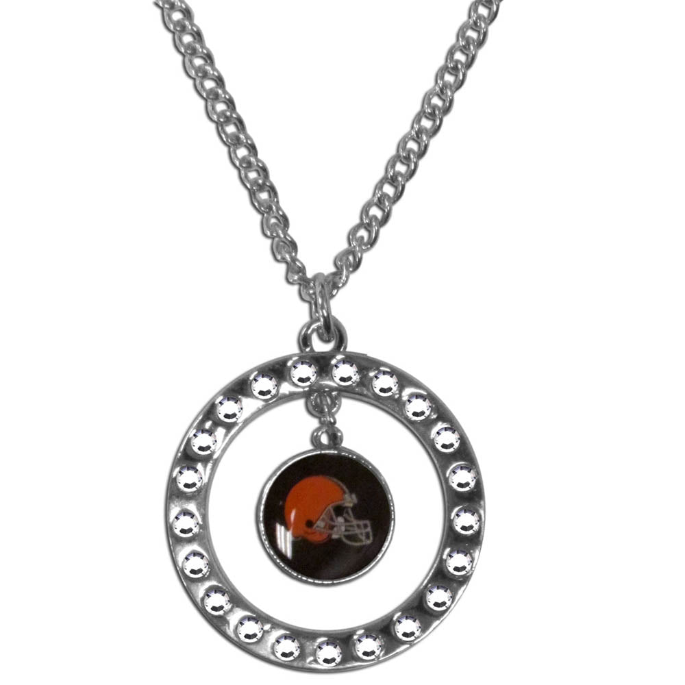 Cleveland Browns Rhinestone Hoop Necklace