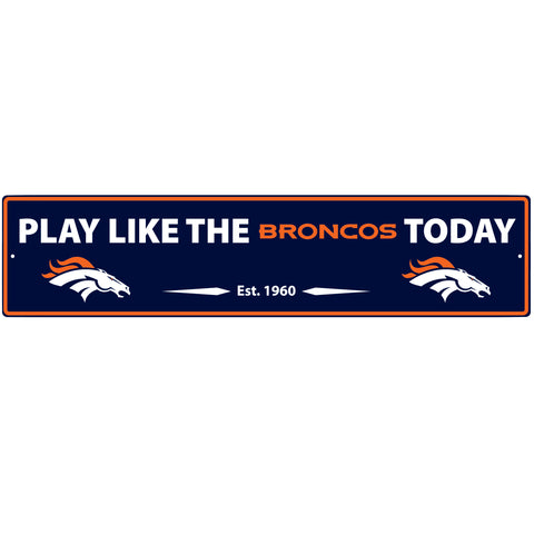 Denver Broncos Street Sign Wall Plaque