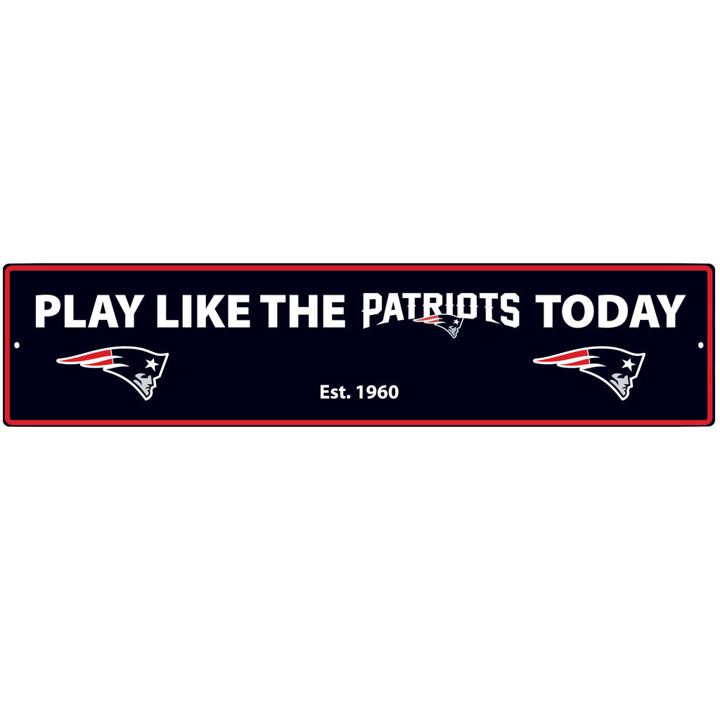 New England Patriots Street Sign Wall Plaque