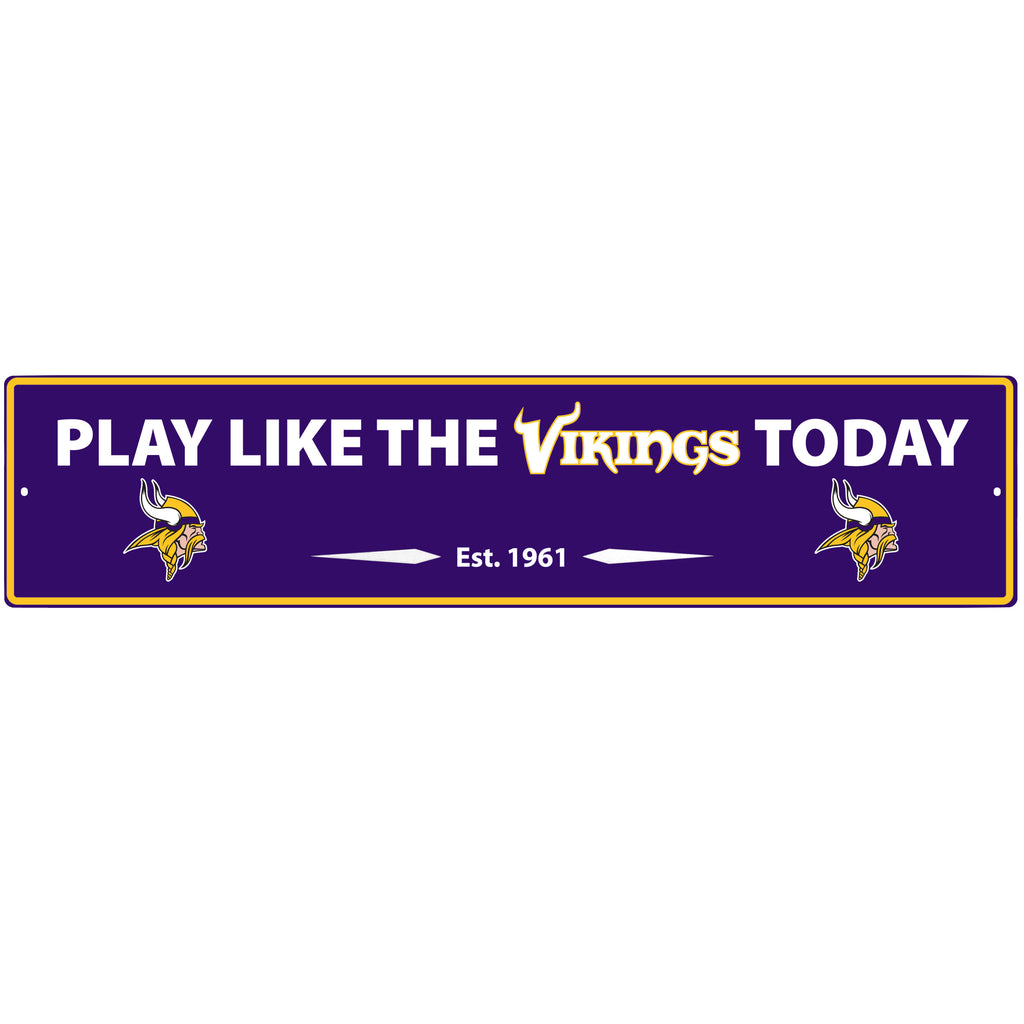 Minnesota Vikings Street Sign Wall Plaque