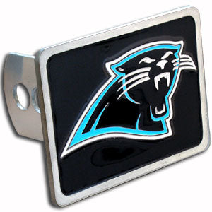 Carolina Panthers Hitch Cover Class II and Class III Metal Plugs