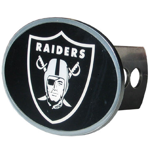 Oakland Raiders   Oval Metal Hitch Cover Class II and III 