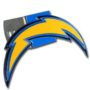 Los Angeles Chargers Large Hitch Cover Class II and Class III Metal Plugs