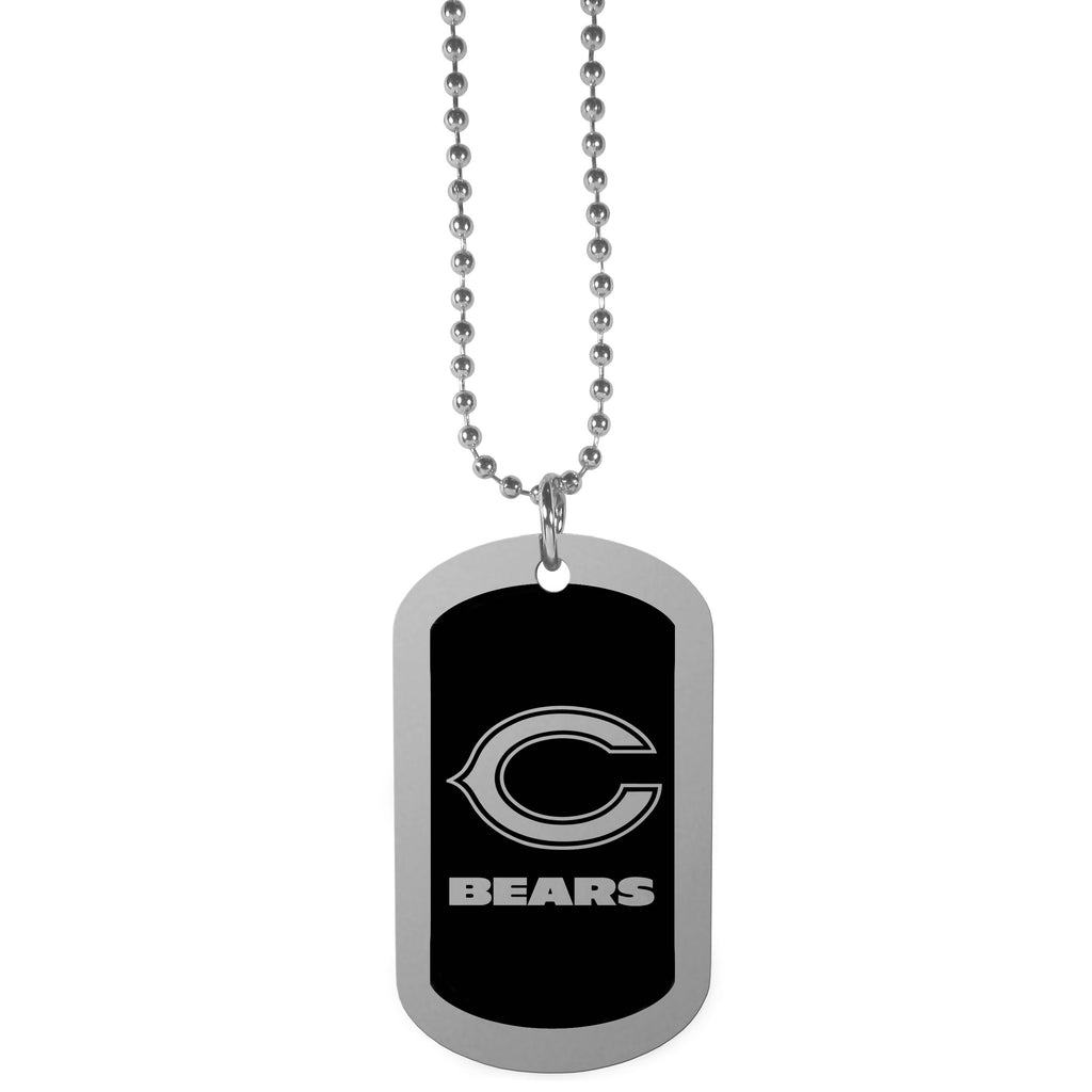 Chicago Bears Chrome Tag Necklace