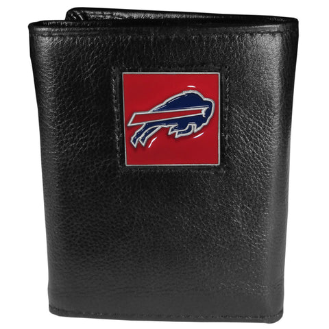 Buffalo Bills Deluxe Leather Trifold Wallet Packaged in Gift Box