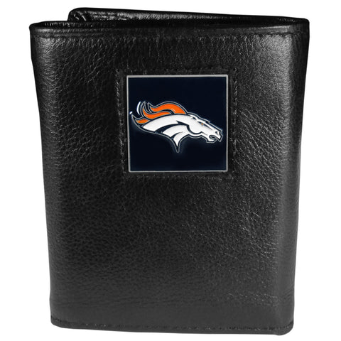 Denver Broncos Deluxe Leather Trifold Wallet