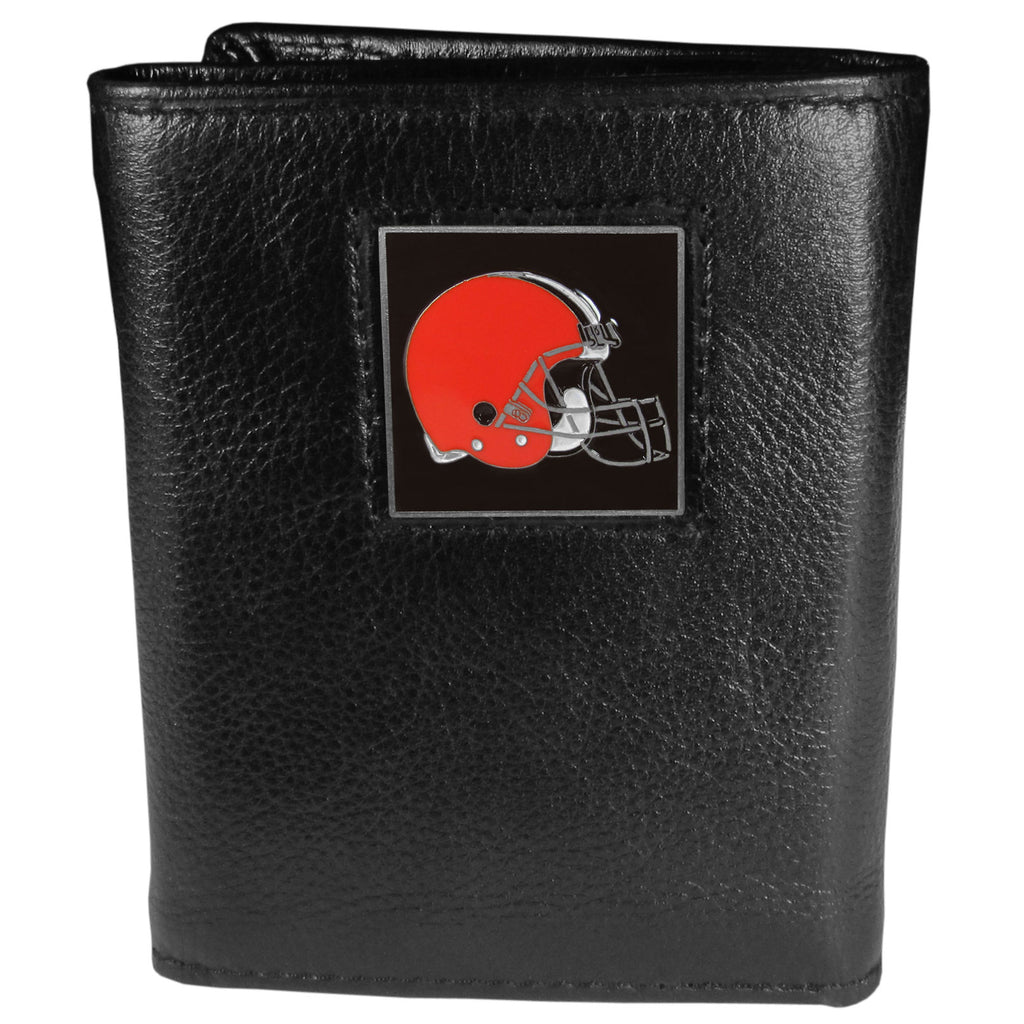 Cleveland Browns Deluxe Leather Trifold Wallet