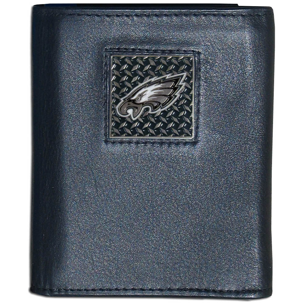 Philadelphia Eagles Gridiron Leather Trifold Wallet Packaged in Gift Box