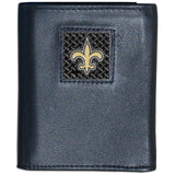 New Orleans Saints Gridiron Leather Trifold Wallet