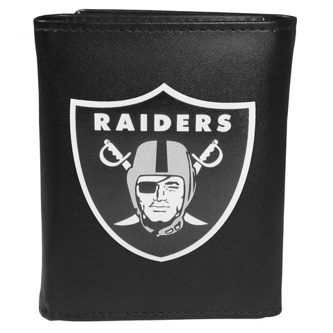 Oakland Raiders   Tri fold Wallet Large Logo 