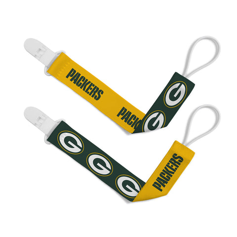 Green Bay Packers s Pacifier Clips 2 Pack