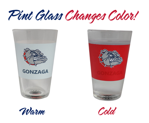 Gonzaga Bulldogs Color Changing Pint Glass