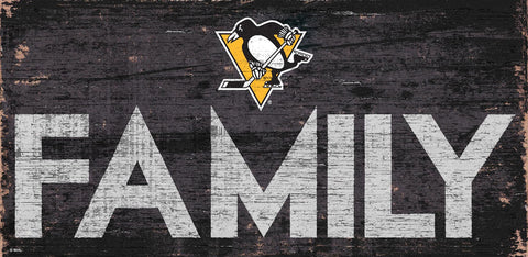 Pittsburgh Penguins Sign Wood 12x6 Family Design Special Order