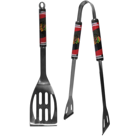 Chicago Blackhawks® 2 pc Steel BBQ Tool Set