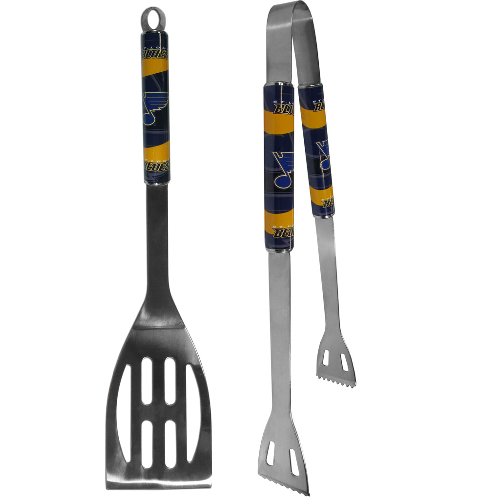 St. Louis Blues® 2 pc Steel BBQ Tool Set