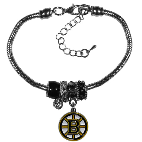 Boston Bruins® Euro Bead Bracelet